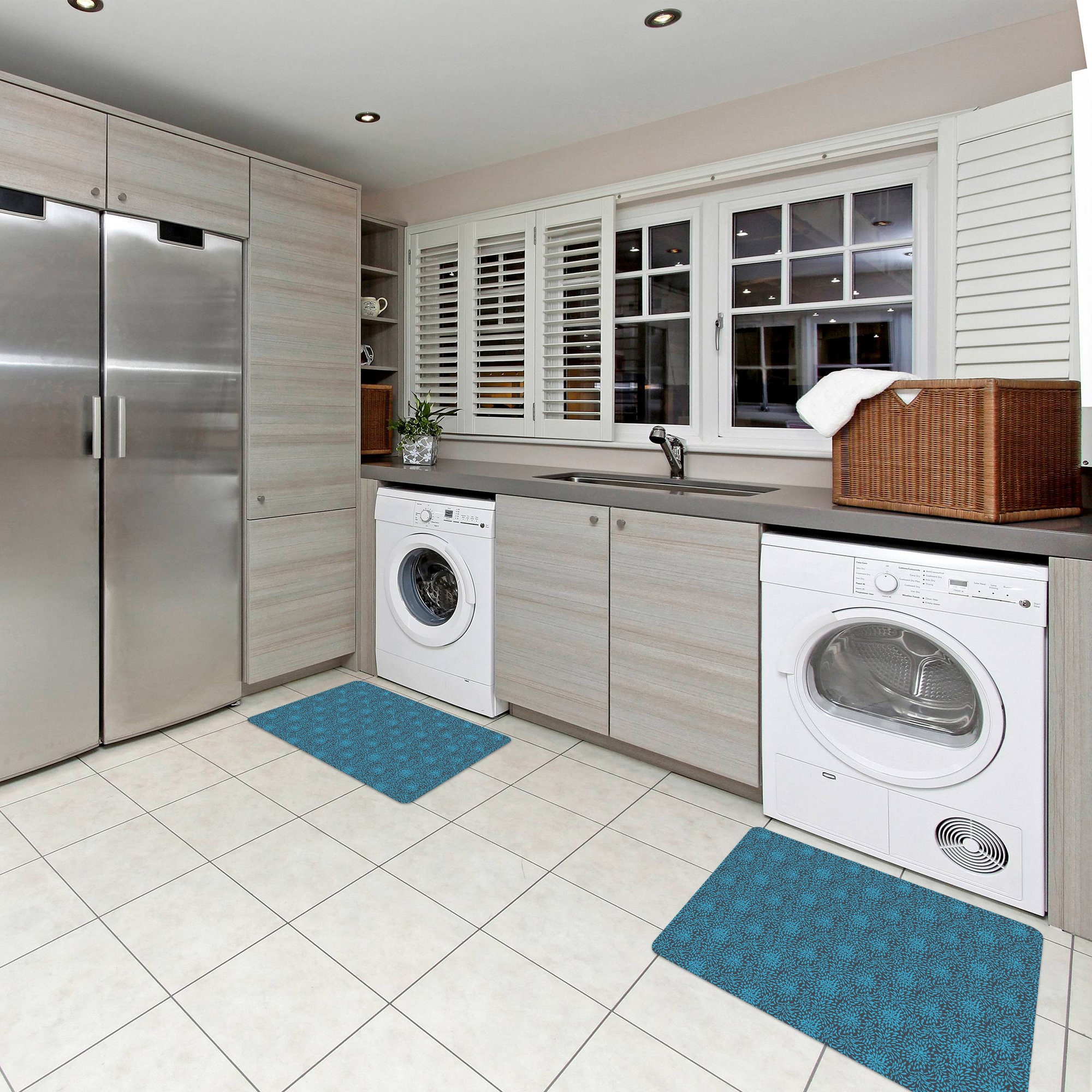 Floor Mat UltraThin Kitchen Rug with Rubber Backing 35x23 Etsy