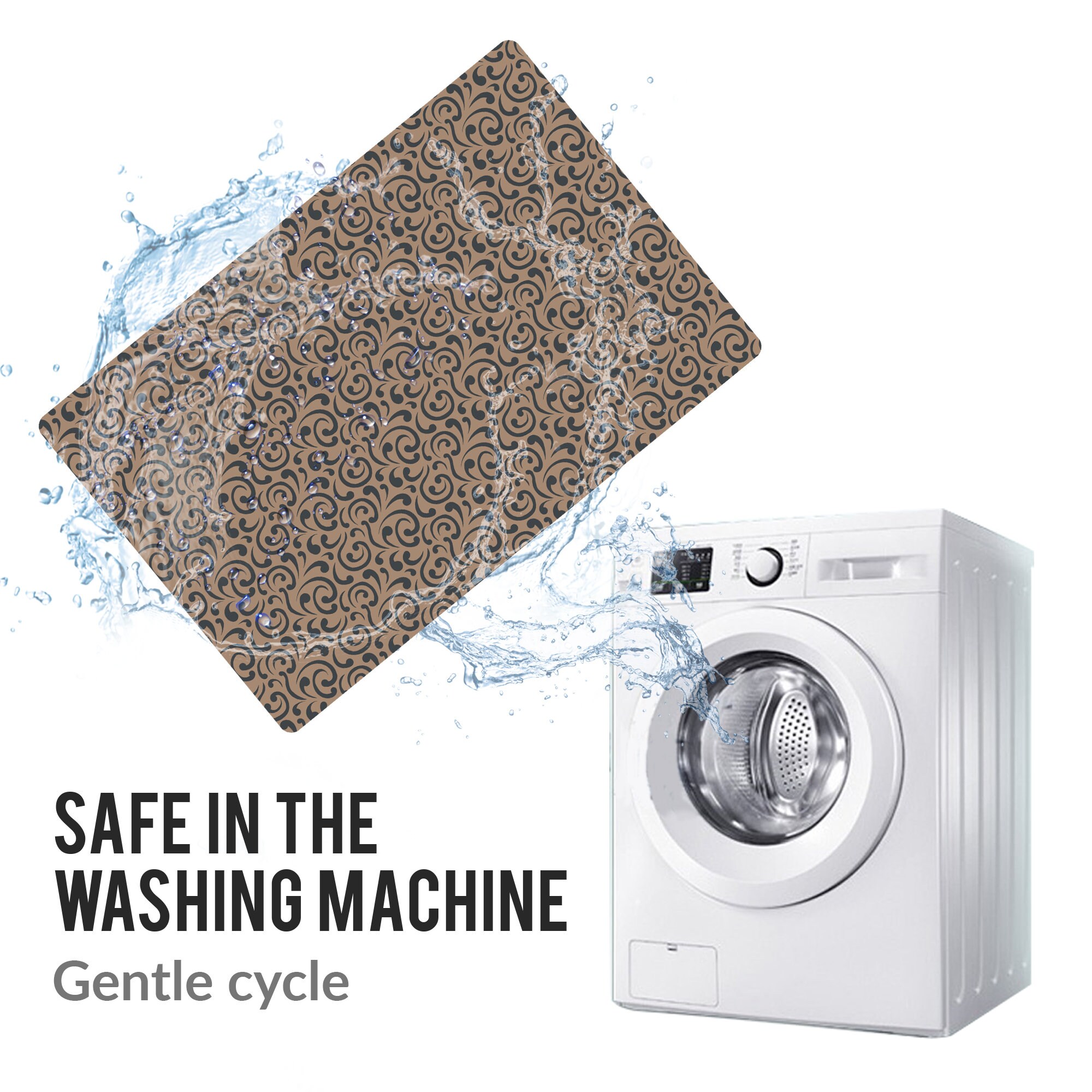 Floor Mat UltraThin Kitchen Rug with Rubber Backing 35x23 Etsy