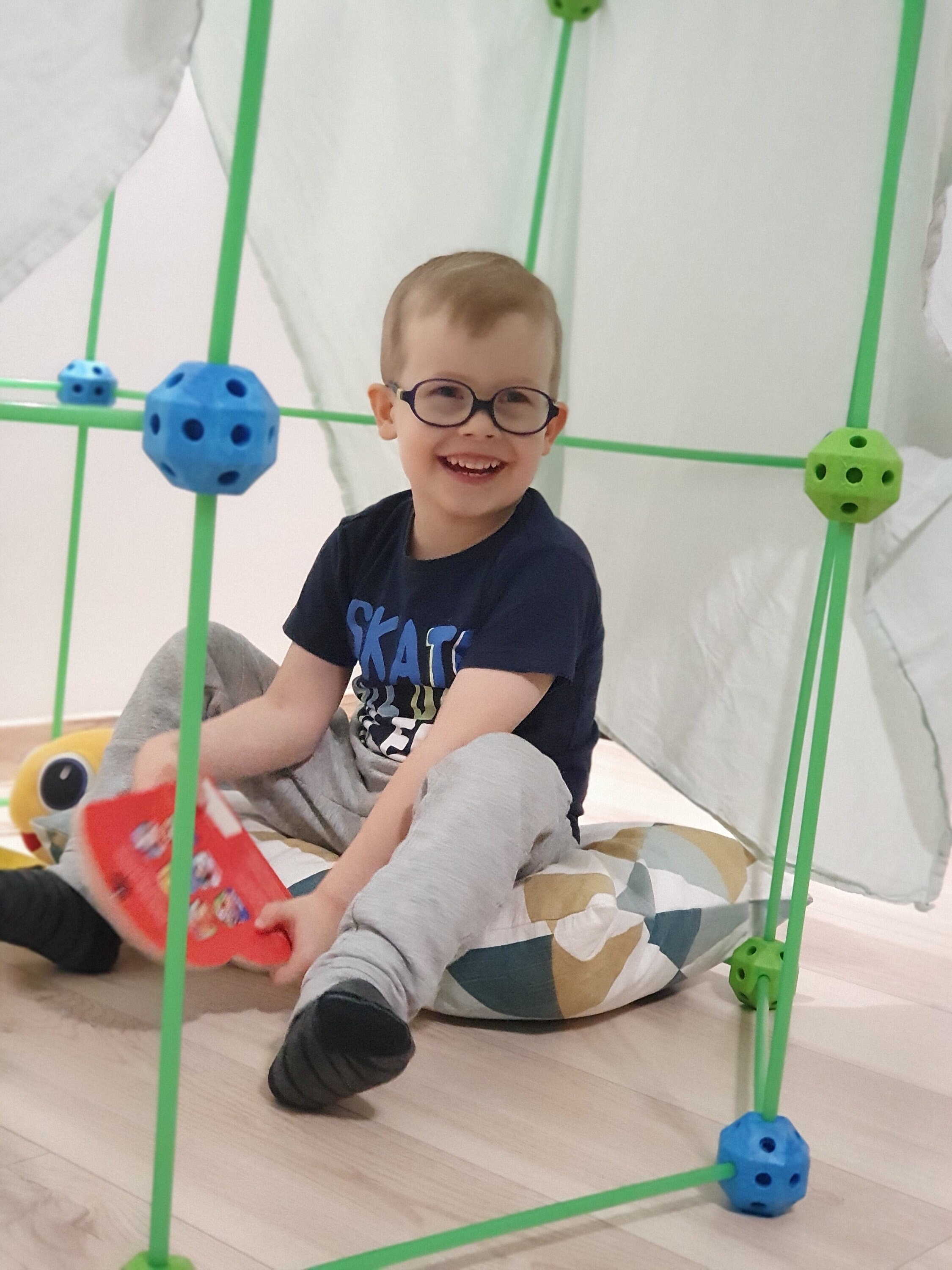 Glow in the Dark Construction Fort Building Kit 85 Pieces Etsy