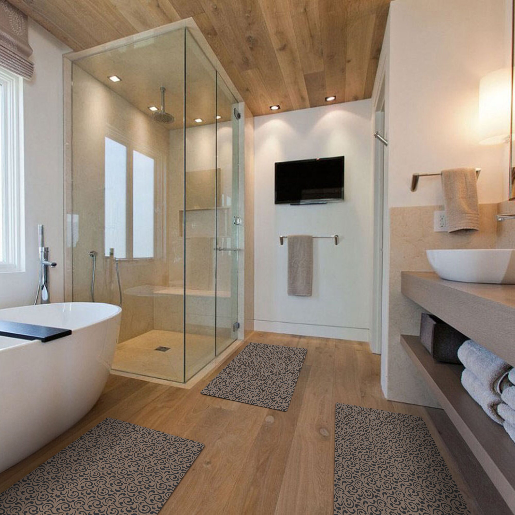 Floor Mat UltraThin Kitchen Rug with Rubber Backing 35x23 Etsy