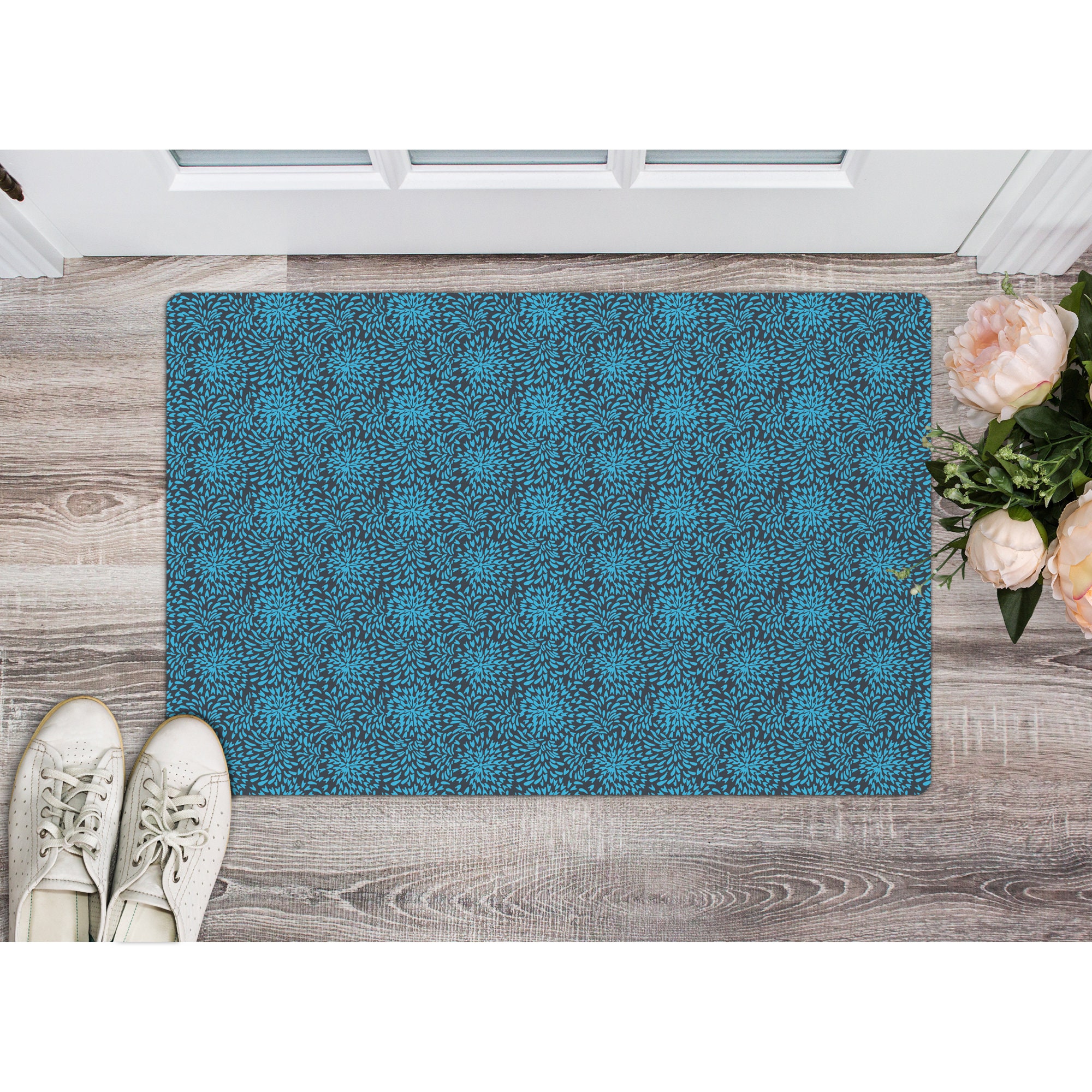 Floor Mat UltraThin Kitchen Rug with Rubber Backing 35x23 Etsy