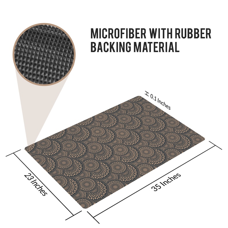 Floor Mat UltraThin Kitchen Rug with Rubber Backing 35x23 Etsy