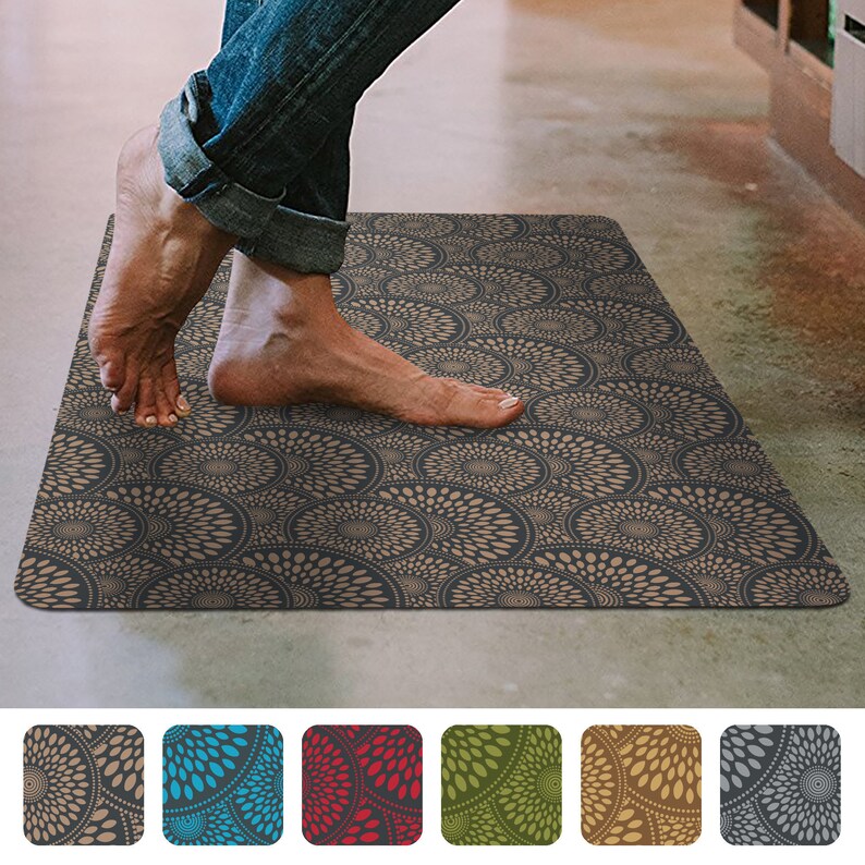 Floor Mat UltraThin Kitchen Rug with Rubber Backing 35x23 Etsy