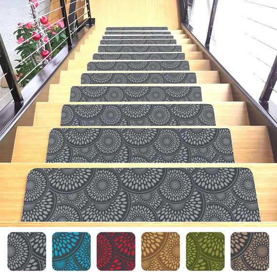 Set of 7 Stair Treads Ultrathin With Non Slip Rubber Backing Etsy