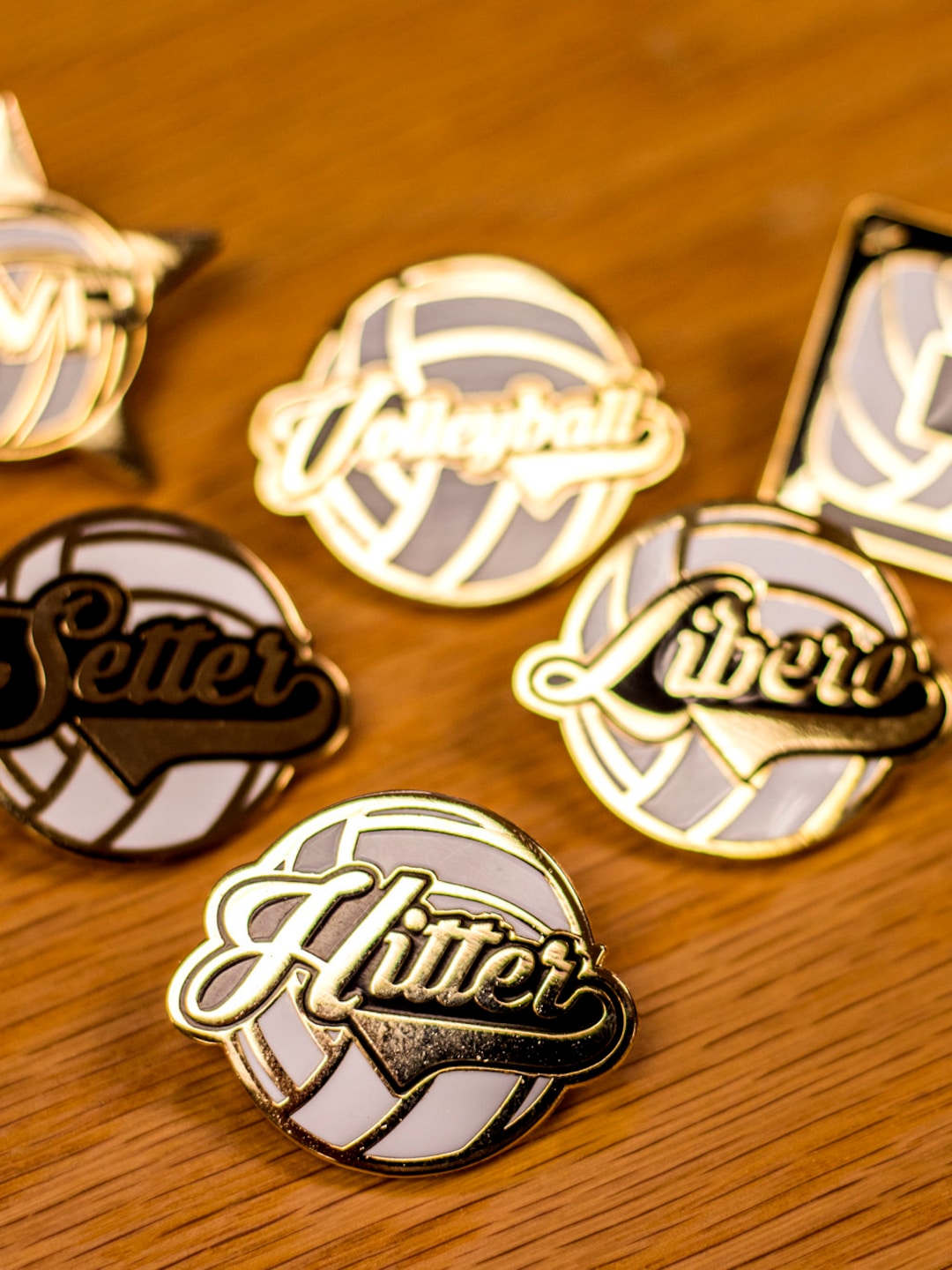 Volleyball Position/captain Pins Great for Letterman's Jackets or