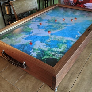 43&quot; Walnut Digital Map Case for Tabletop RPGs *case only*