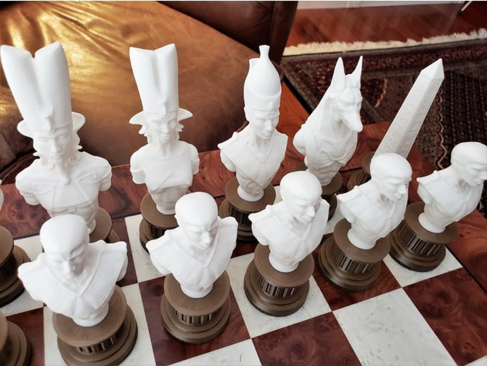 Egyptian Chess Set 3d Printable Stl Files Etsy