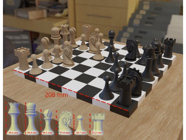glyph chess set 3d print