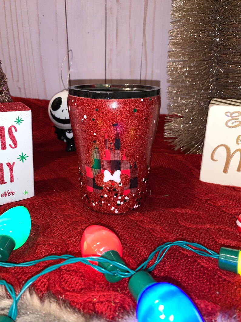 Starbucks Tumbler Christmas Glitter Cup Disney Starbucks Etsy