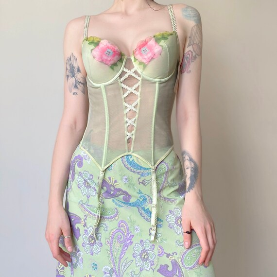mint green corset