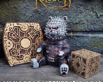 Winnie the Pooh Pinhead  bear 3d print /Hellraiser Lament Cube/ Puzzle BOX / Winnie the Hellrapoohiser/ Cenobite