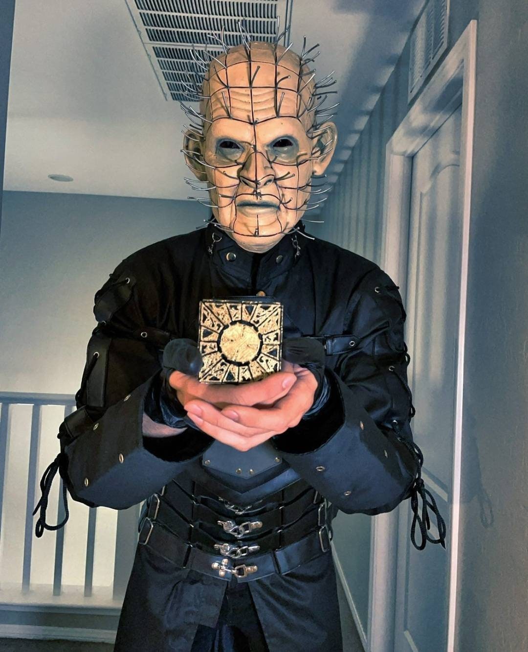 Pinhead Hellraiser Latex Mask , Cosplay Inferno, Lead Cenobite