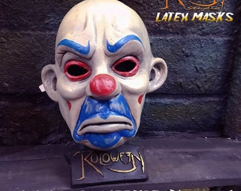 Joker Clown Latexmask Heist Scene Replica - Dark Knight Cosplay Mask - Bankrånare Clown Rekvisita - Filmliknande Halloweenkostymmask