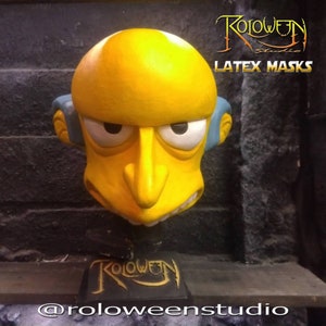 Bart Homer Simpson Face Mask Cosplay Costume simpson mask Halloween Latex  Props For Adult Kid