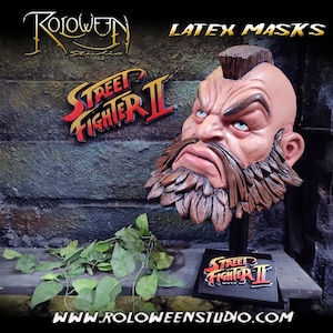 Zangief latex mask Street Fighter II / The World Warrior / capcom / USSR / Street Fighter 6 / cosplay