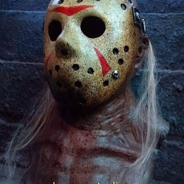 Jason Voorhees viernes 13/ Jason Voorhees Friday 13th/ latex mask/ crystal lake camp/ Halloween/ Serial killer