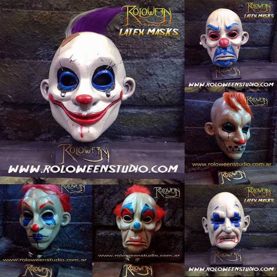 Realistic Clown Mask Joker Henchman Realistic Clown Mask Joker Henchman