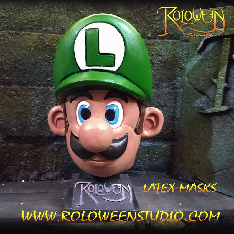 Máscara De Látex Súper Mario Luigi Latex Mask Nintendo 64 Etsy