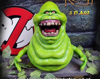 Ghostbusters Slimer Full 3D Printed Figure / Ghostbusters 3D / Ghostbusters Collectible Figure / Sticky Ghost