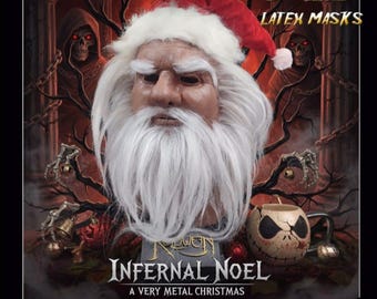 Santa Claus Rocker latex mask / Christmas / Christmas Eve / North Pole / Santa Claus/ Realistic mask