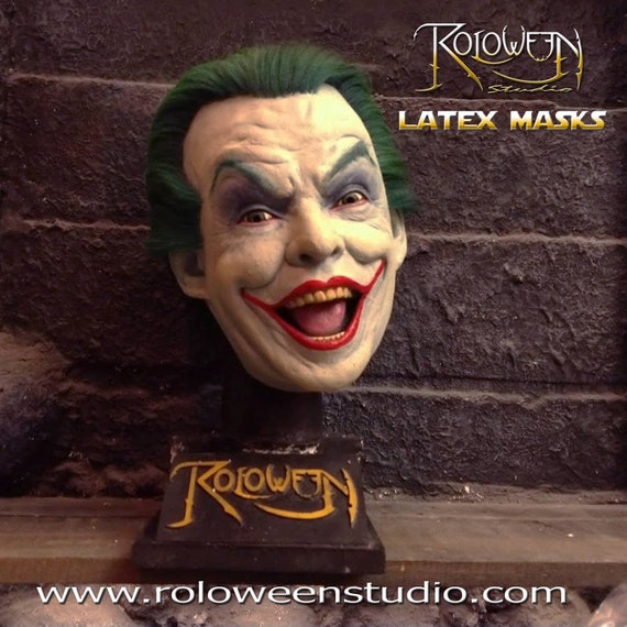 Joker Jack Nicholson 1989 Deluxe Latex Mask Batman Vs Joker Etsy