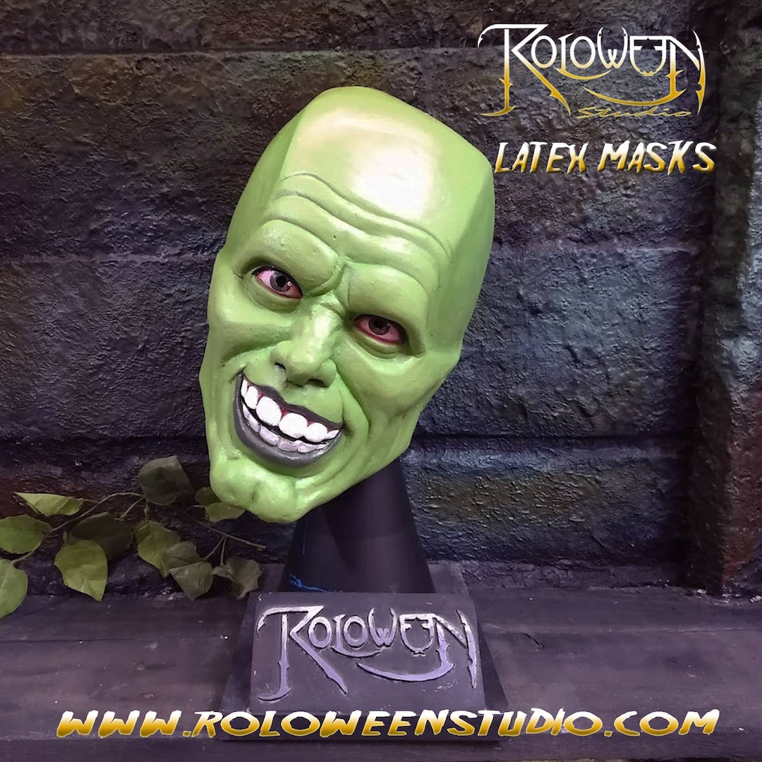 The Mask Latex Mask 1994 Jim Carrey Movie Replica - Stanley Ipkiss