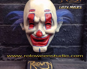 Bus Driver Clown Mask - Realistic Heist Villain Latex Prop - The Dark Knight Inspired Bank Robber - Professional Hand-Painted Replica