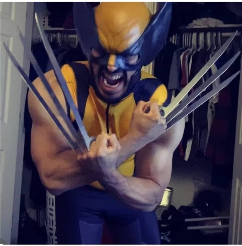 Wolverine Mask - Realistic Latex Prop Replica - X-Men Deadpool & Wolverine Cosplay Helmet - Professional Hand-Painted Collector's Edition image 4