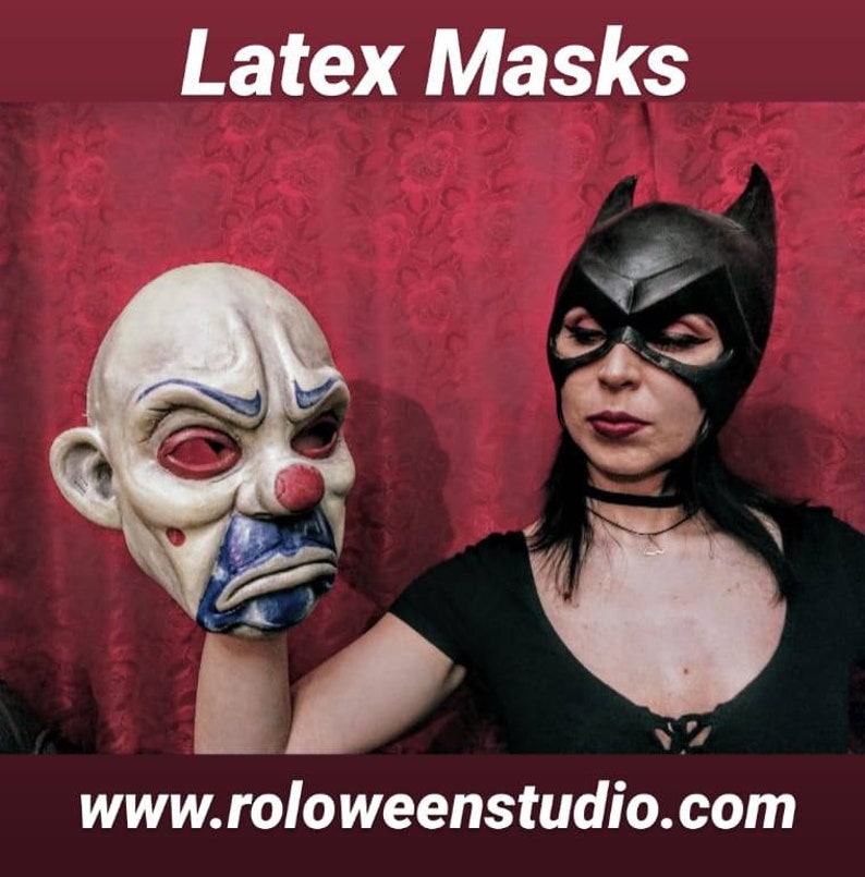 Batgirl Mask - Professional Female Superhero Latex Cowl - Realistic ...