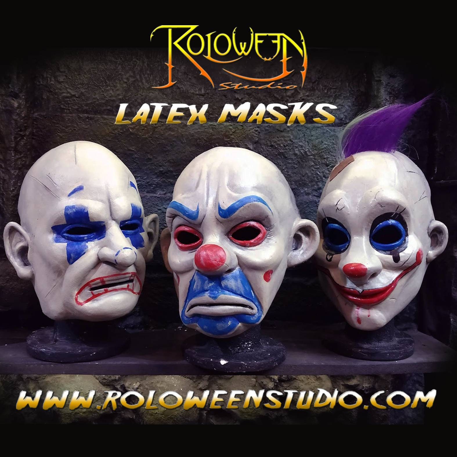 bevæge sig fast modstand Mascara Ladrones Del Banco Por Tres Joker Clowns Latex Mask - Etsy Hong Kong