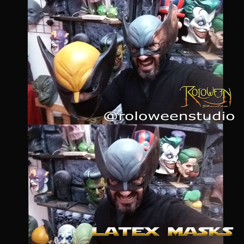 Wolverine Mask - Realistic Latex Prop Replica - X-Men Deadpool & Wolverine Cosplay Helmet - Professional Hand-Painted Collector's Edition image 3