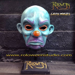 Joker clown custom latex mask deluxe the dark knight