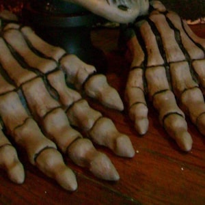 Skull gloves in latex, day of the dead skull latex hands, skull hands, Halloween, cosplay