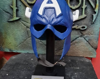 Captain America Premium Latex Mask - Professional Movie-Quality Cowl for Cosplayers & Collectors Last One