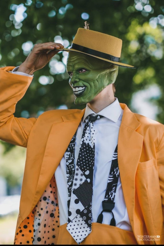 The Mask' Green Latex Mask Jim Carrey Movie Fancy Dress Loki Halloween  Accessor