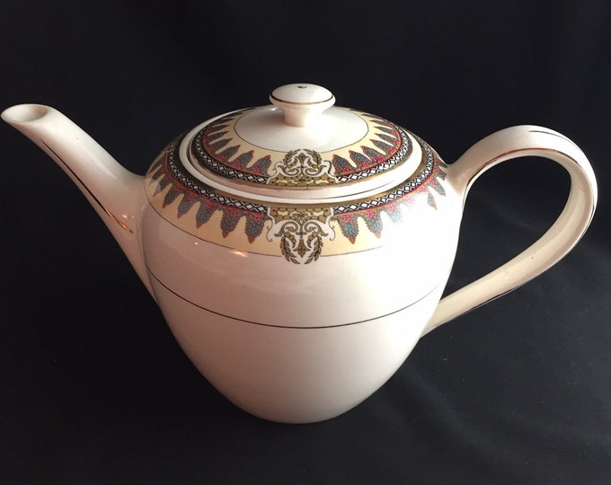 Antique J G Meakin Amiens Teapot 1920 s English Fine China Pink antique-j-g-meakin-amiens-teapot-1920-s-english-fine-china-pink