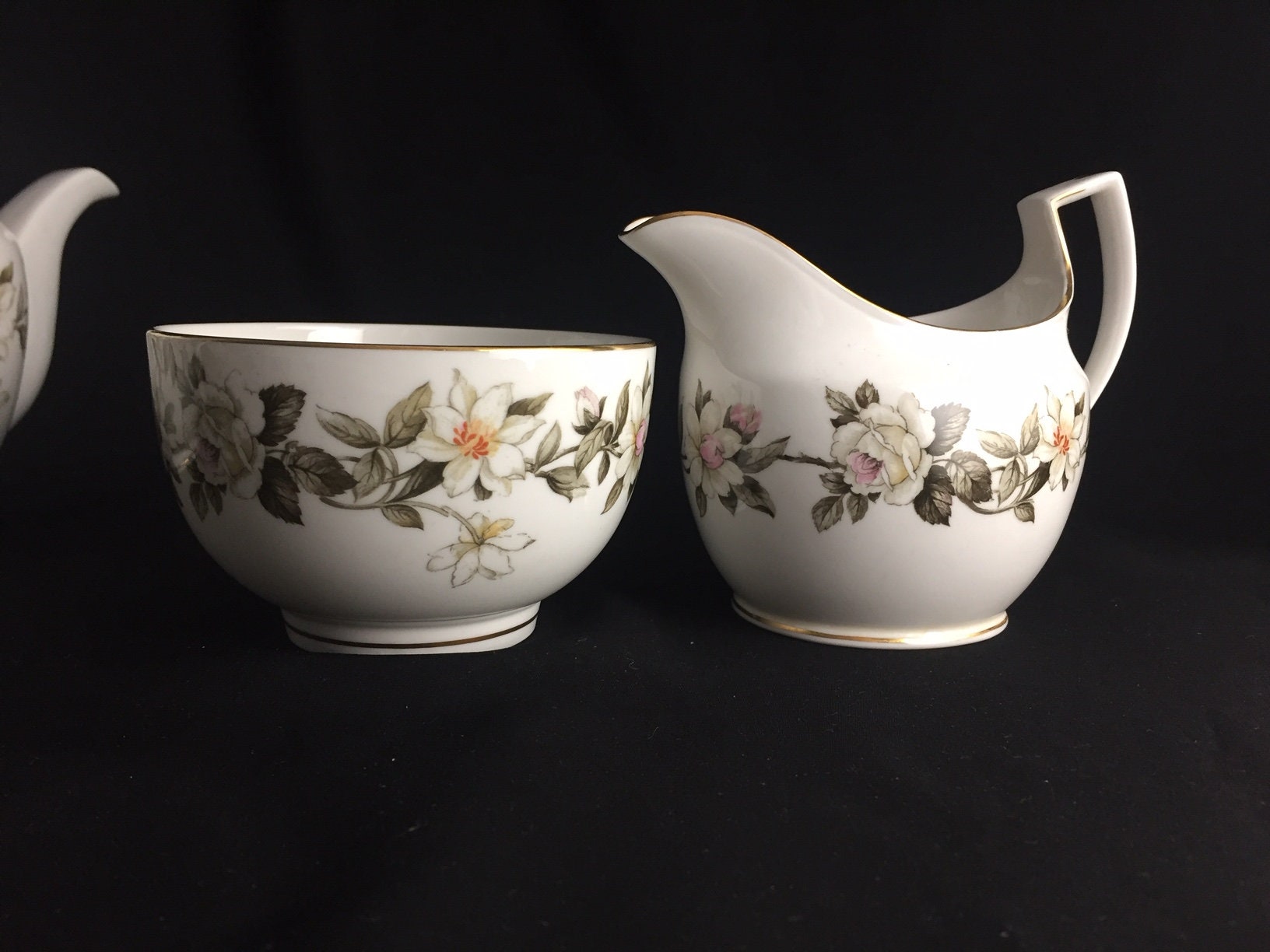 Royal Worcester Torquay Rare Tea Set Teapot Creamer and Sugar Etsy