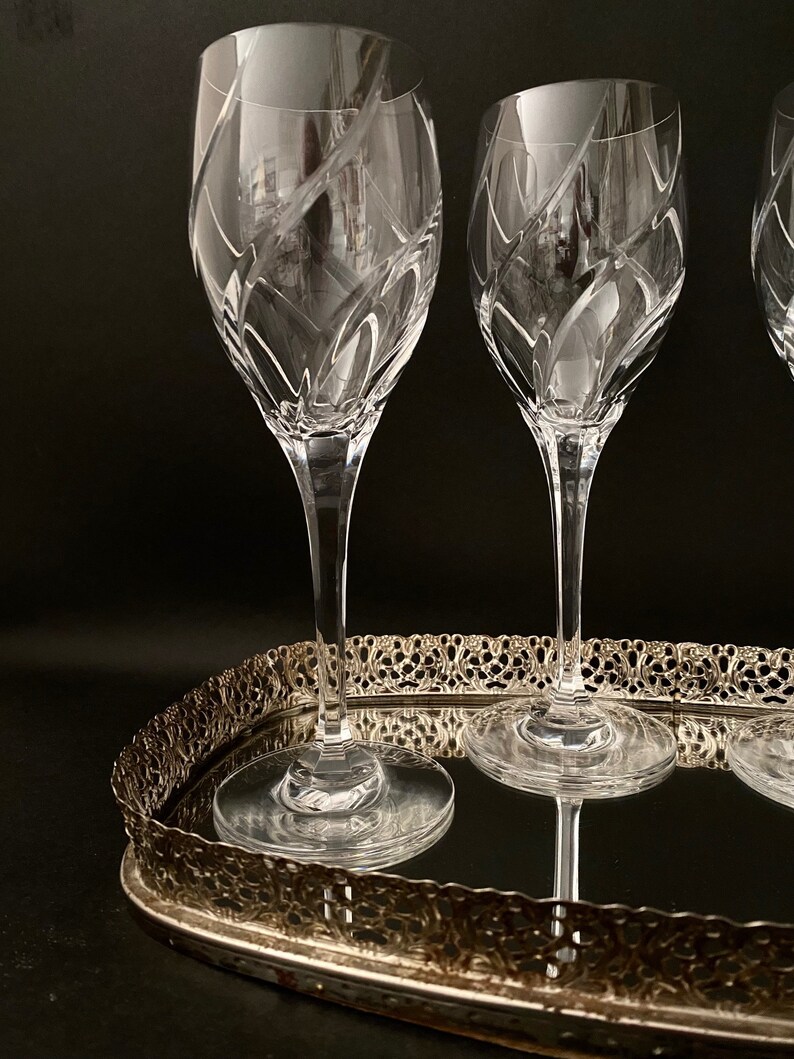 Mikasa Olympus Water Goblets Fine Crystal Formal Stemware Etsy