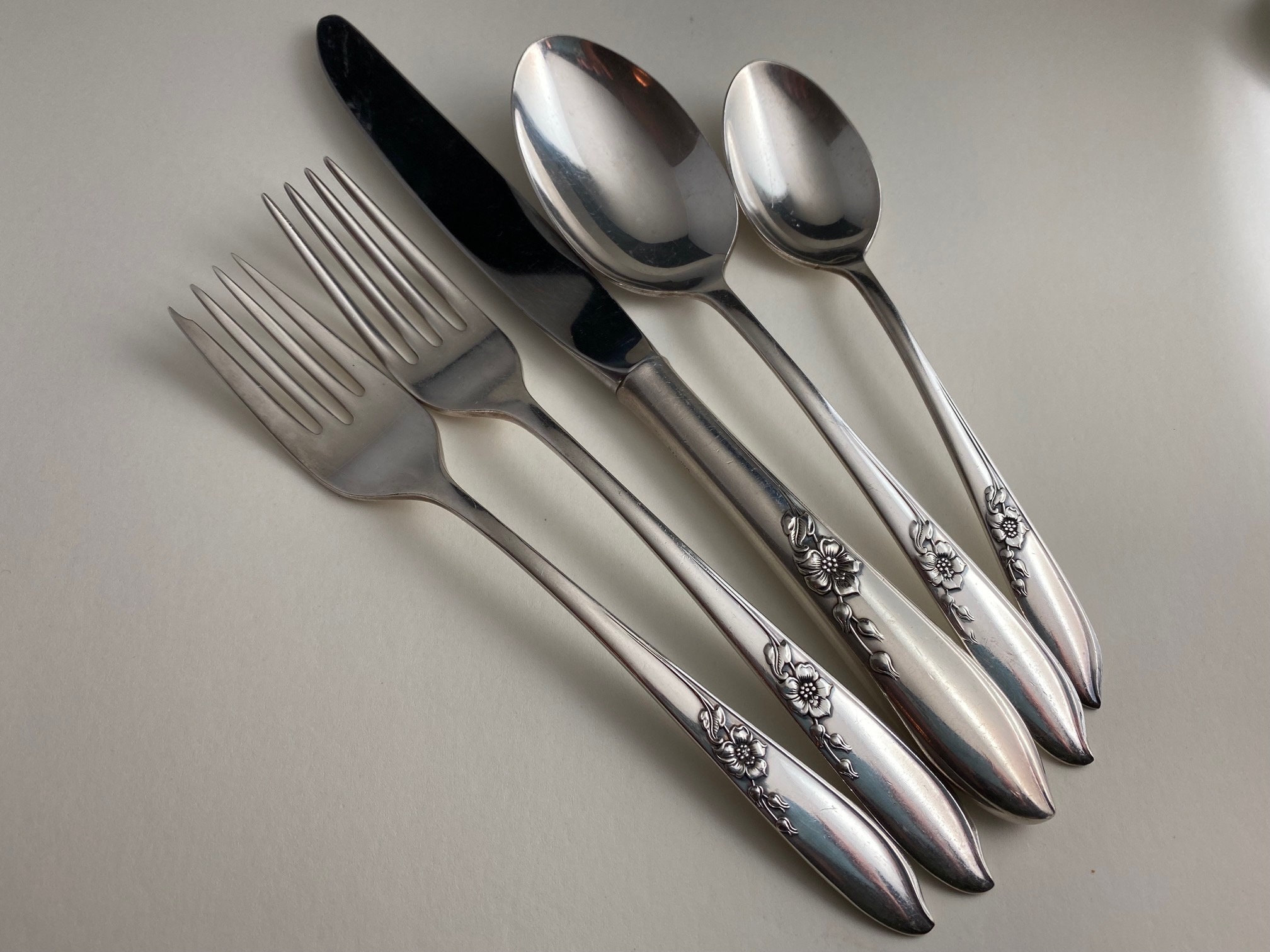 Gorham Aloha 5 Piece Silver Plated Place Setting 1955 Stegor