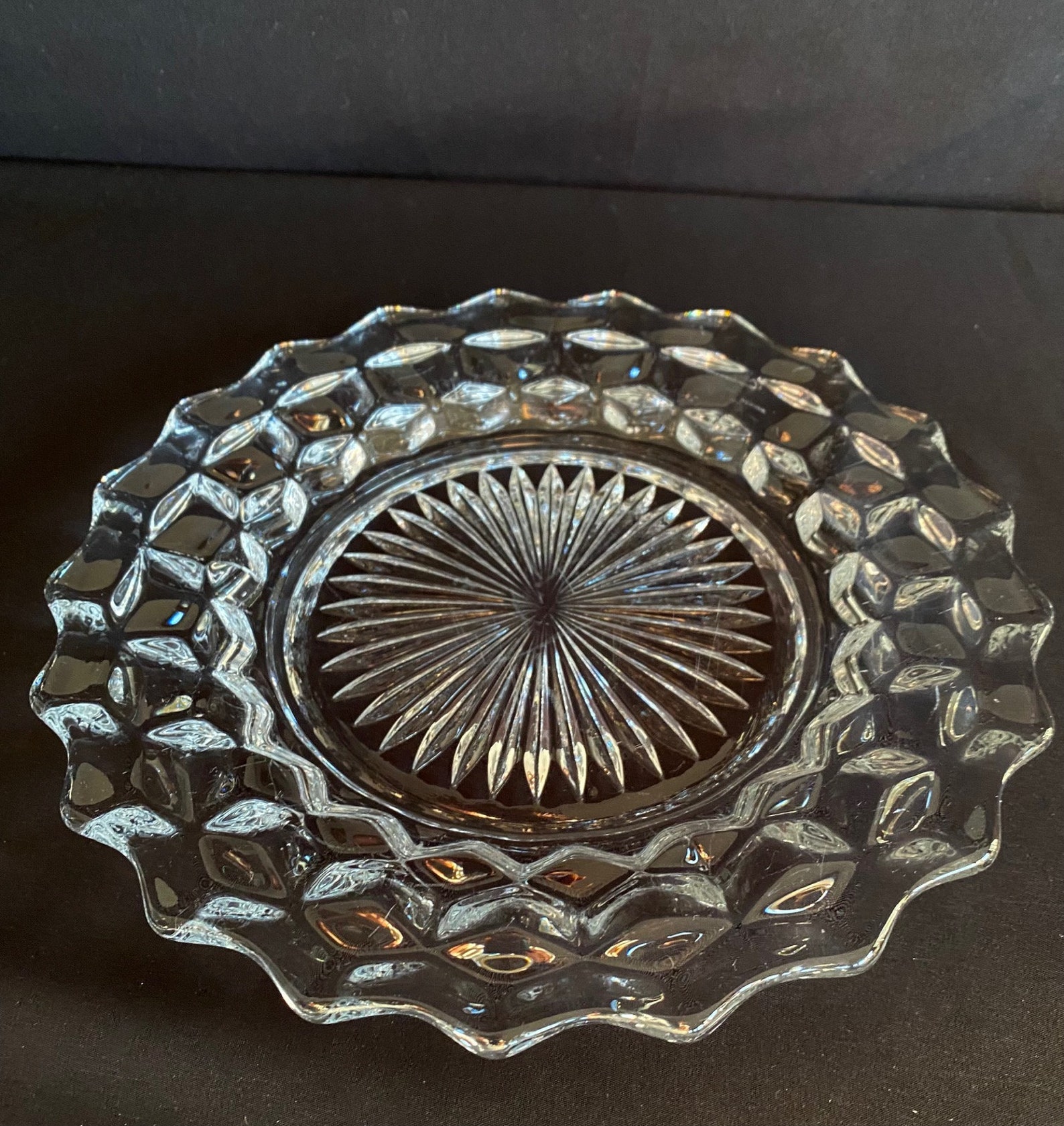 Set of 6 Fostoria American Clear Salad Luncheon Plates 8 Etsy