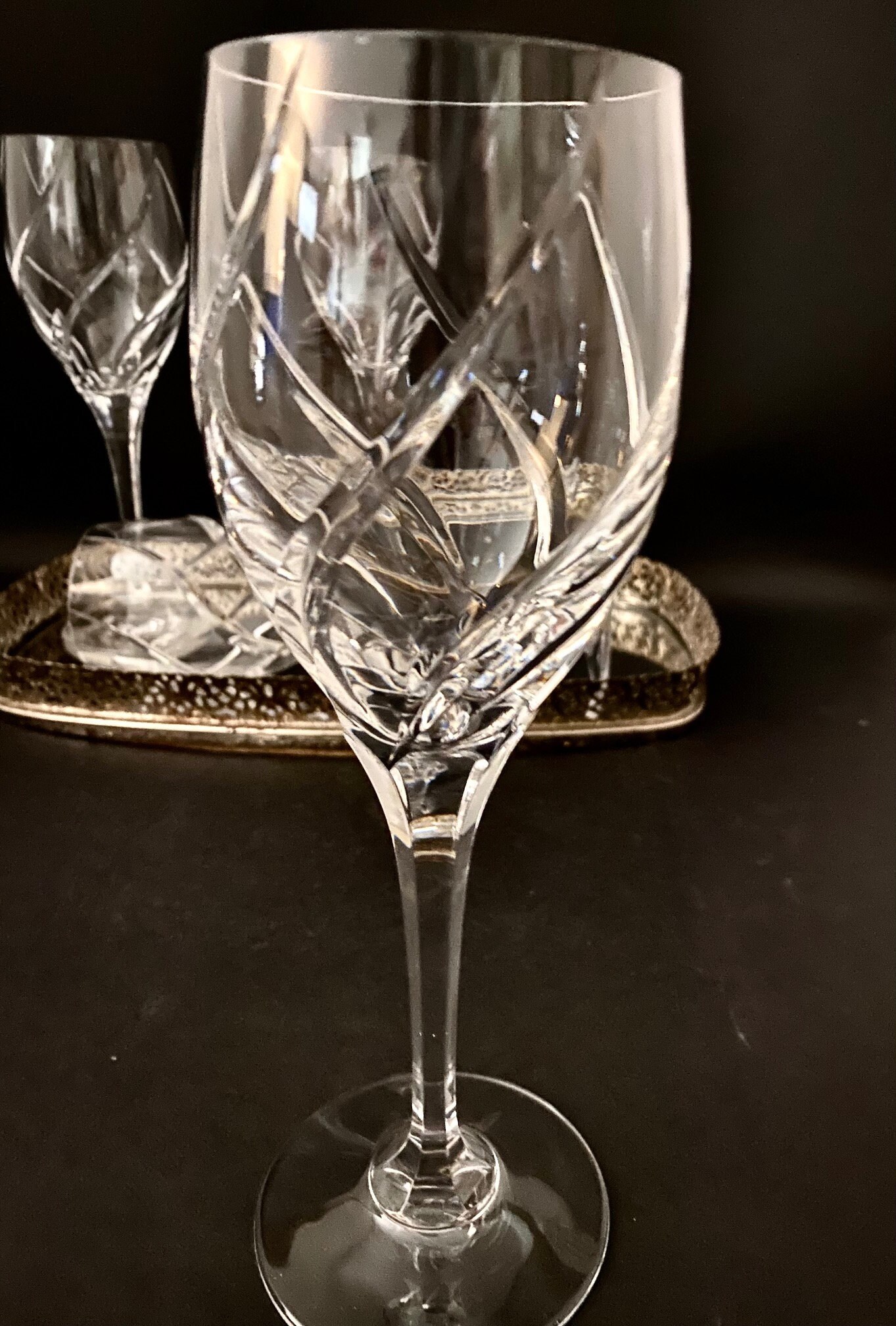 Mikasa Olympus Water Goblets Fine Crystal Formal Stemware Etsy