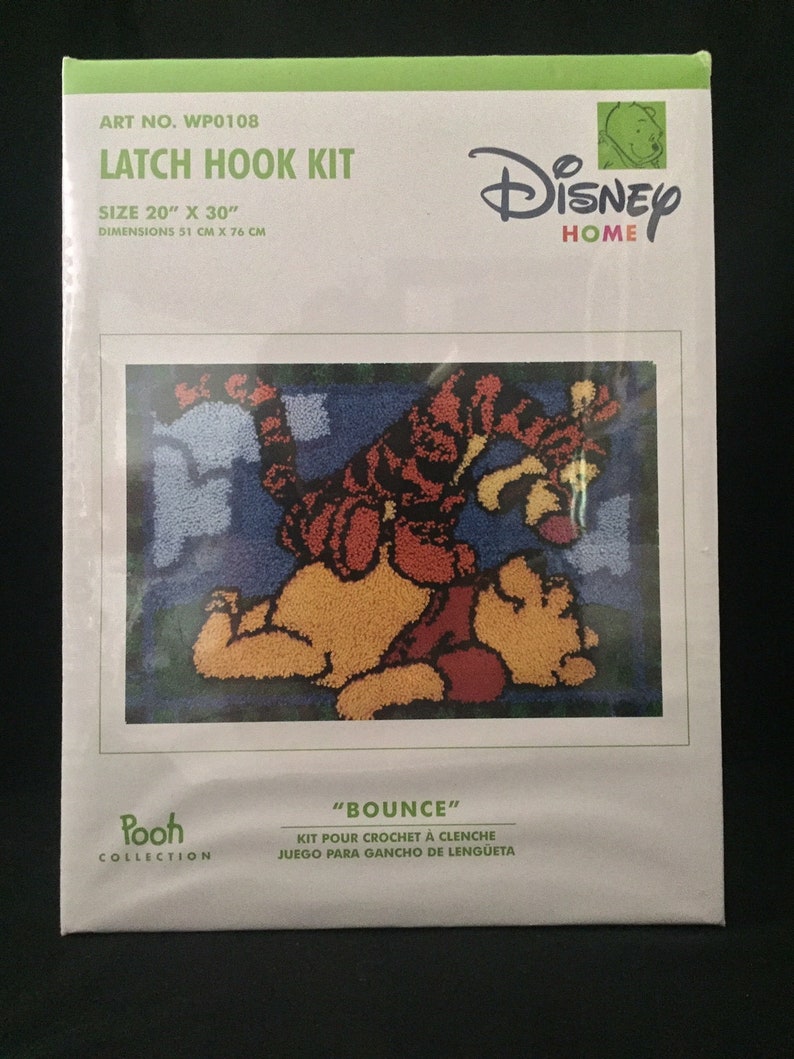 Disney Home Winnie the Pooh Bounce Latch Hook Rug Kit 20 X 30 Etsy