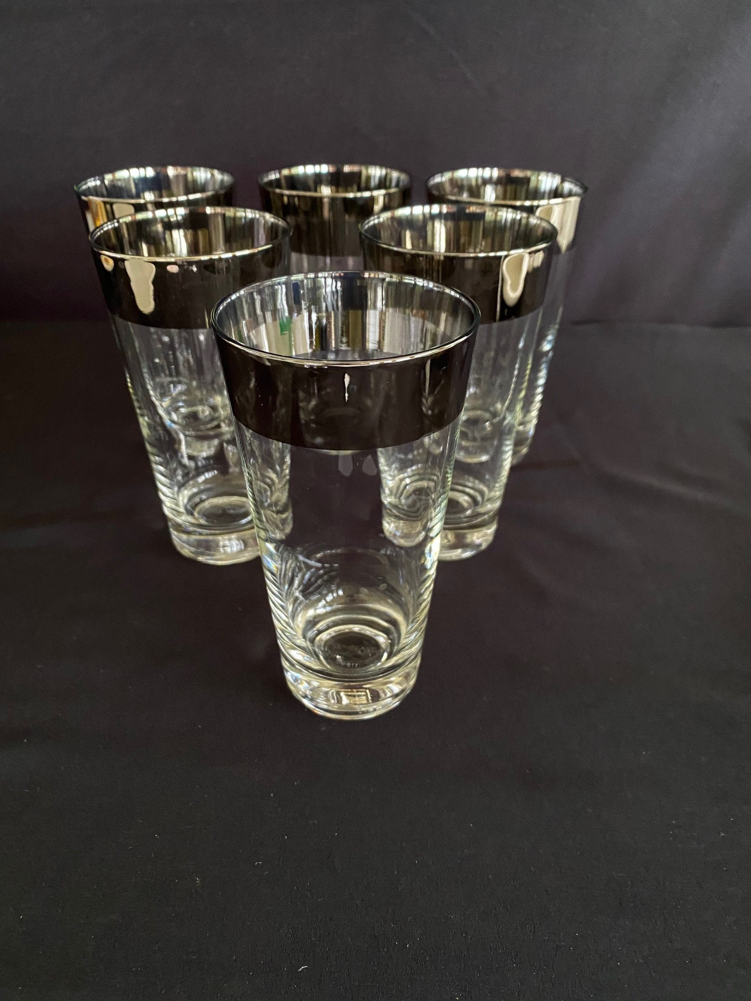 Vintage Silver Overlay Highball Glasses - Set 6 – J. Earl & Sons