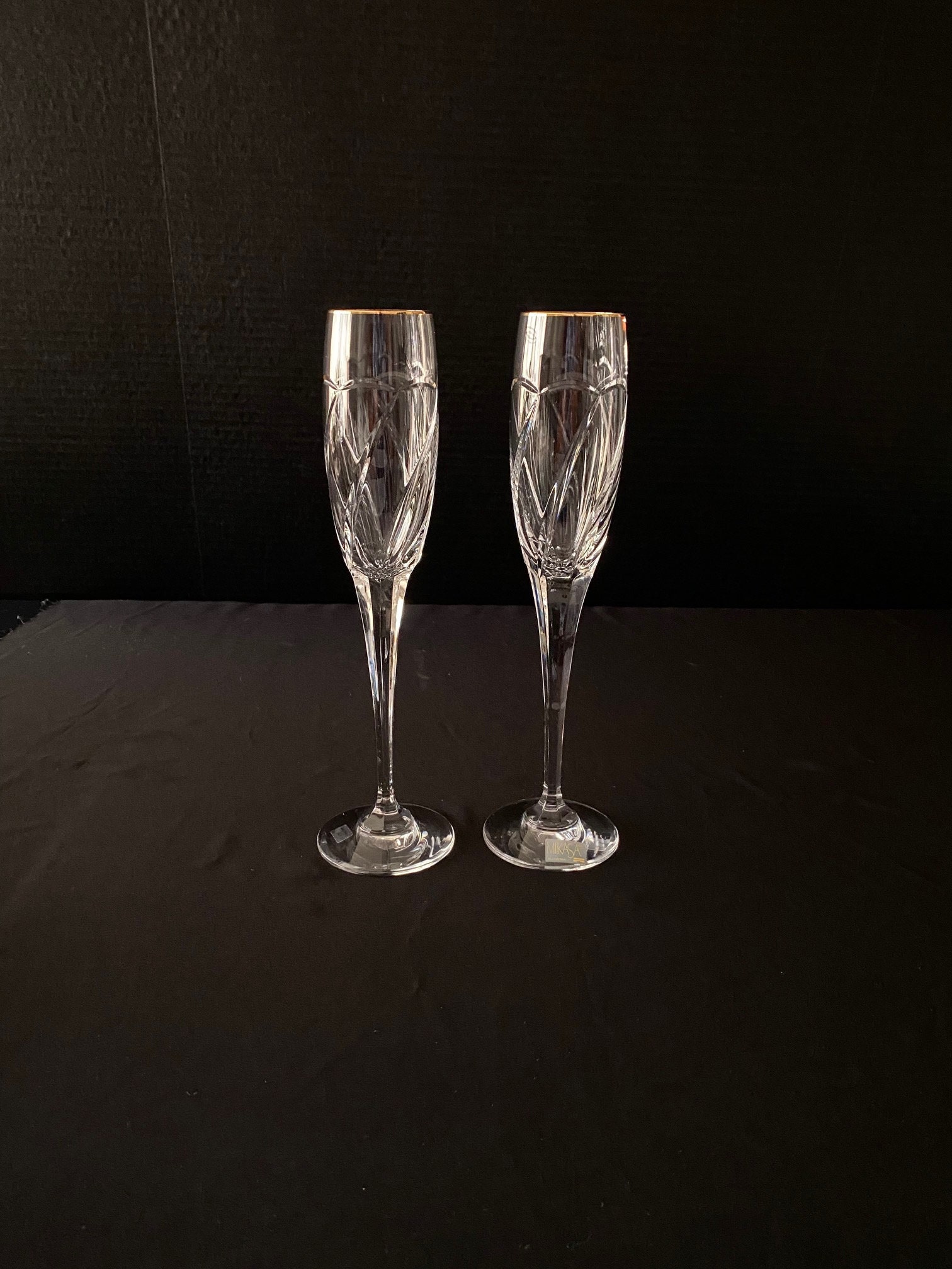 Mikasa Crystal Champagne Flutes