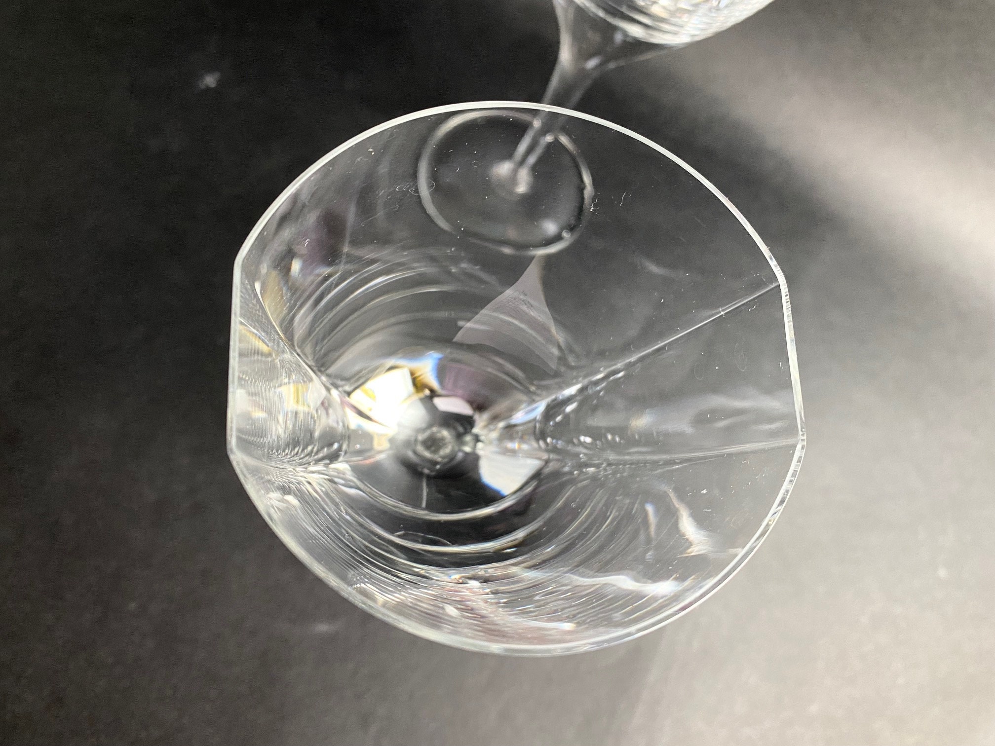 Mikasa Crystal PANACHE Clear Square Bowl Wine Glasses - 8 1/4 - Set of 3
