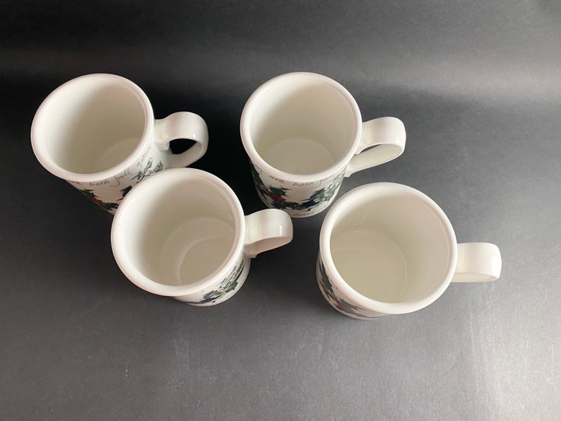 Portmeirion Holly and Ivy Breakfast Mugs Set of 4 Made in - Etsy