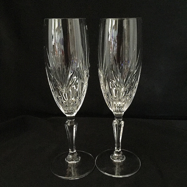 Crystal Champagne Flutes Etsy