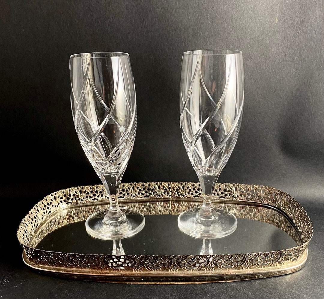 Mikasa Olympus Crystal Iced Tea Goblets Set of 2 Formal Crystal