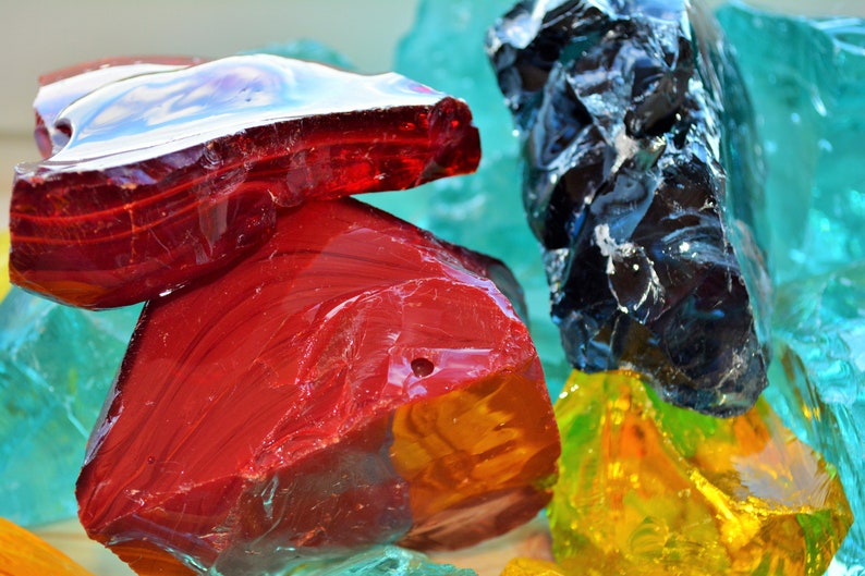Slag Glass Clear Glass Glass Rock Slag Glass Cullet Cullet Etsy