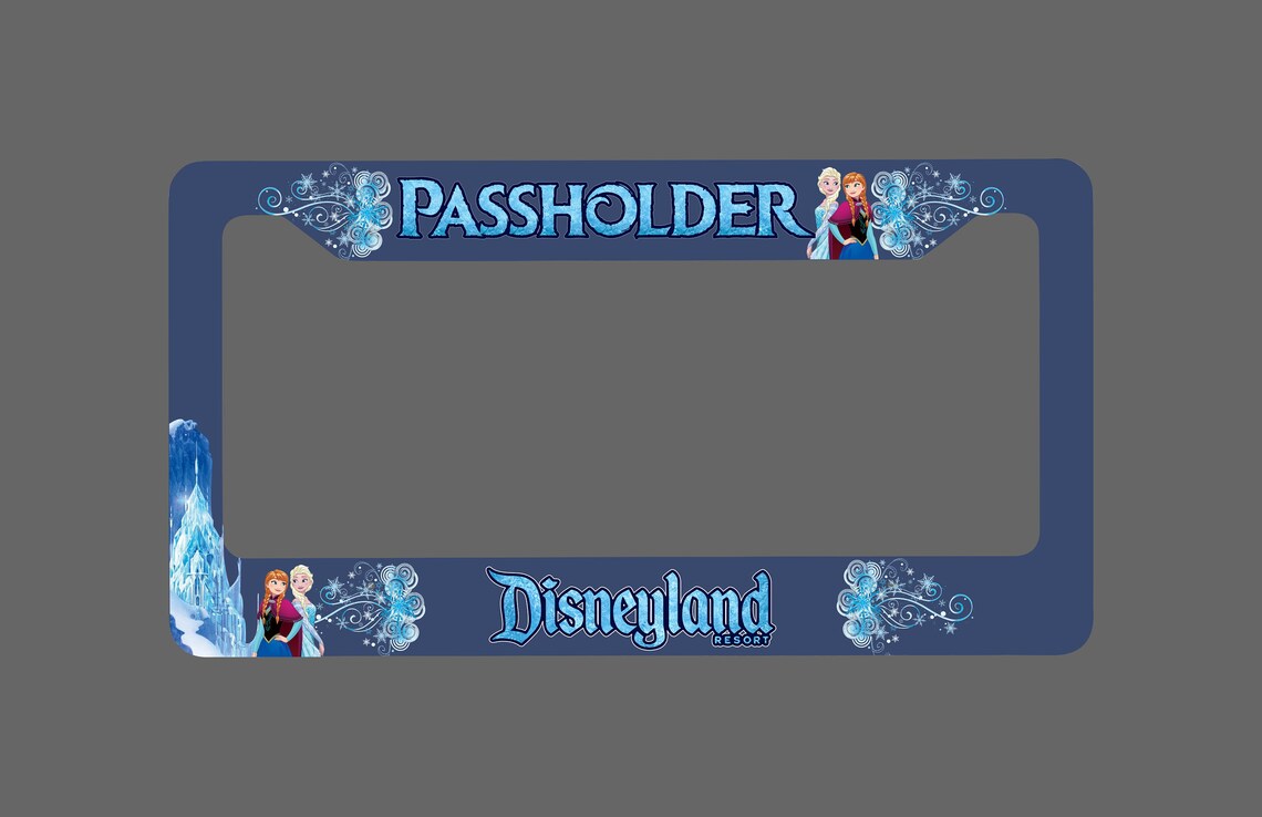 Disney's Frozen Anna and Elsa Passholder License Plate Etsy